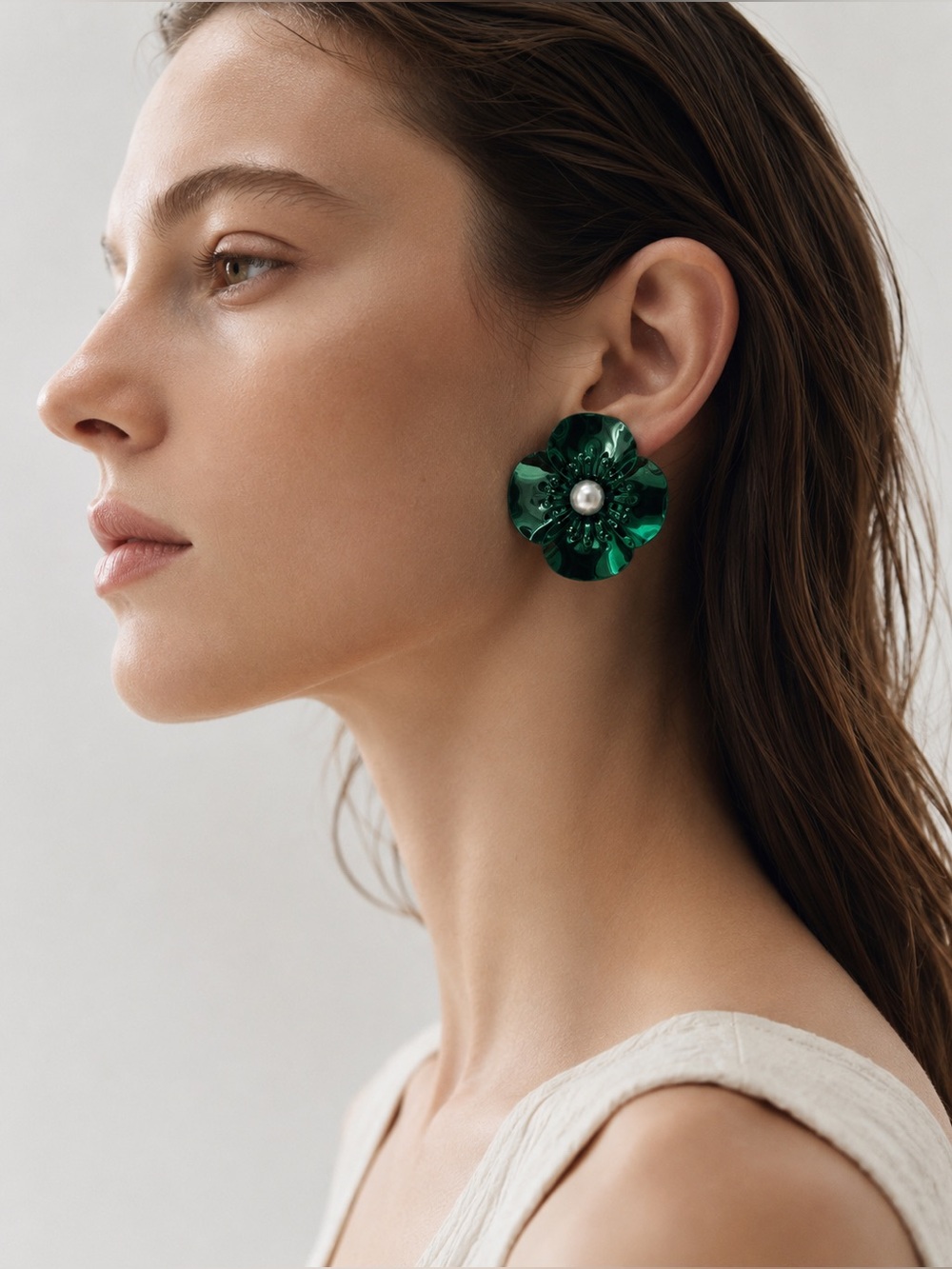 New COS Floral Statement Earrings